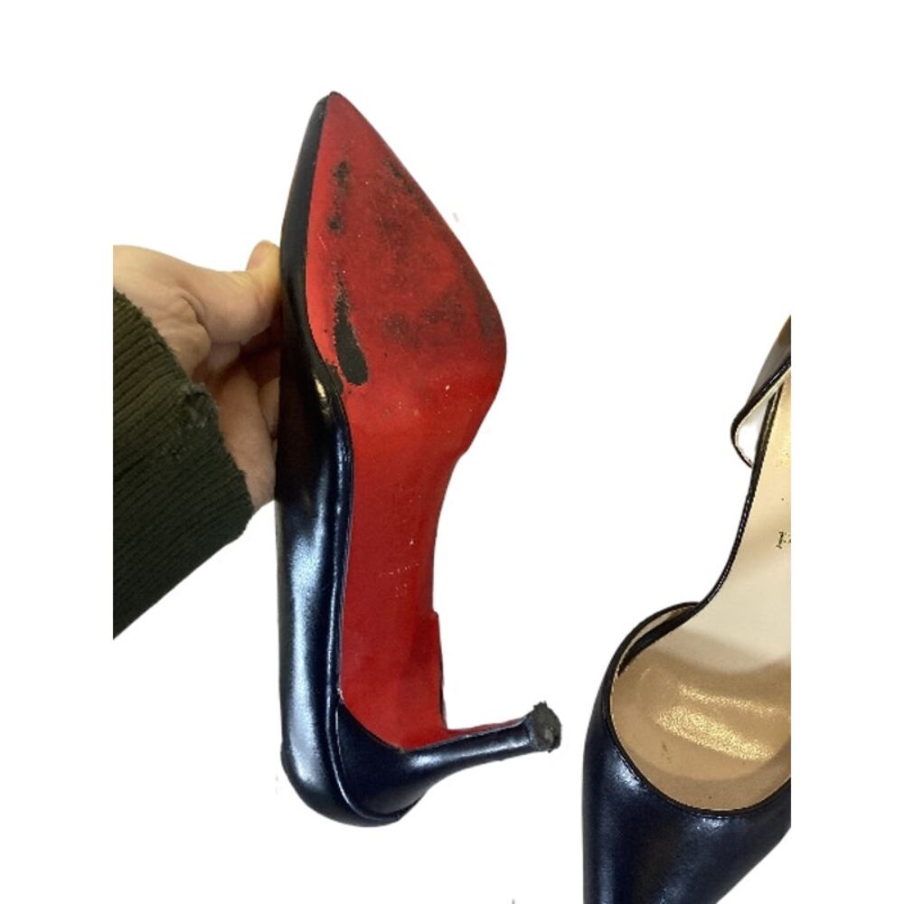 Black Pointed Toe Stiletto Heels Minimalist Chic Classic Pumps - Picture 6 of 8